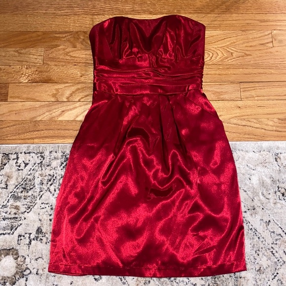 David's Bridal Dresses & Skirts - Red Satin Dress